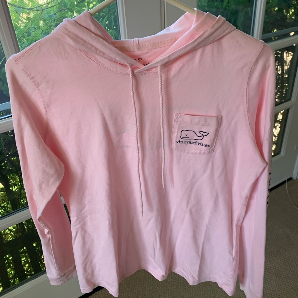 Vineyard Vines Lightweight Flamingo Pink Hoodie